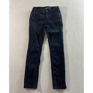 Jordache Jeans Girls 12 Black Skinny Denim Pants Adjustable Waistline Youth